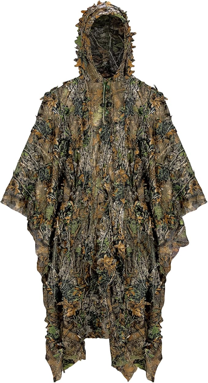 3D Leafy Camouflage Poncho | Lightweight Ultra-Fast Concealment Cape
