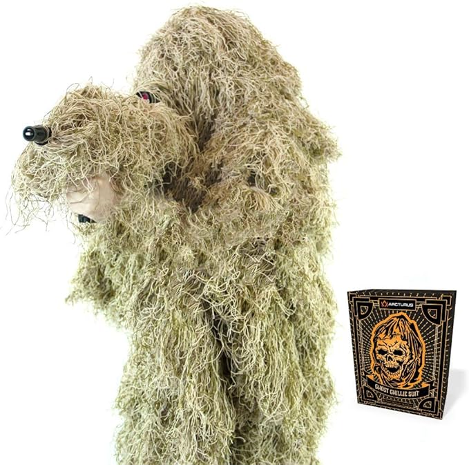 Ghost Ghillie Suit | Ultra-Dense Design | Superior Camo Coverage for Hunters, Bird Watchers, Photographers, Airsoft & Paintball