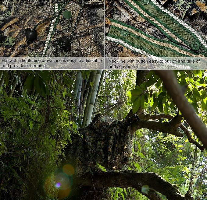 3D Leafy Camouflage Poncho | Lightweight Ultra-Fast Concealment Cape